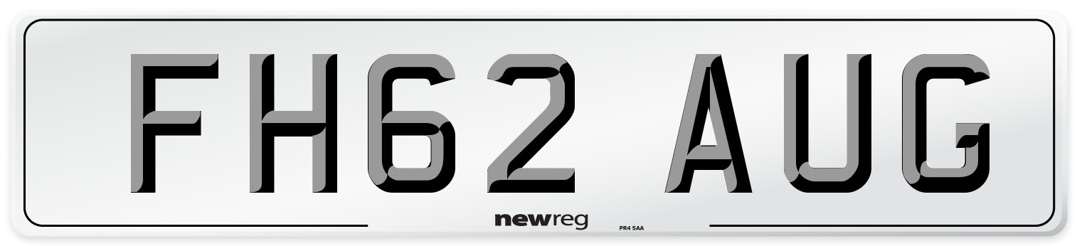 FH62 AUG Number Plate from New Reg
